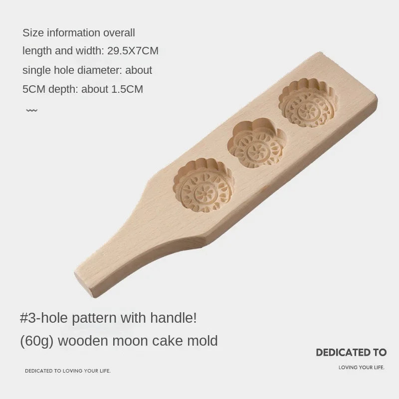 Wooden baking mold mung bean cake dessert model printing ice skin pastry moon cake baking tool make biscuit mold accessories