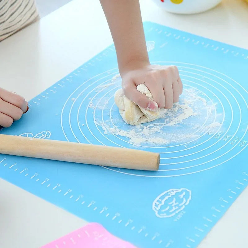Silicone Non-Stick Rolling Mat Pastry Non-Slip Mat Kitchen Tools for Making Pastry Cakes Texture rolling pin Dough roller Baking