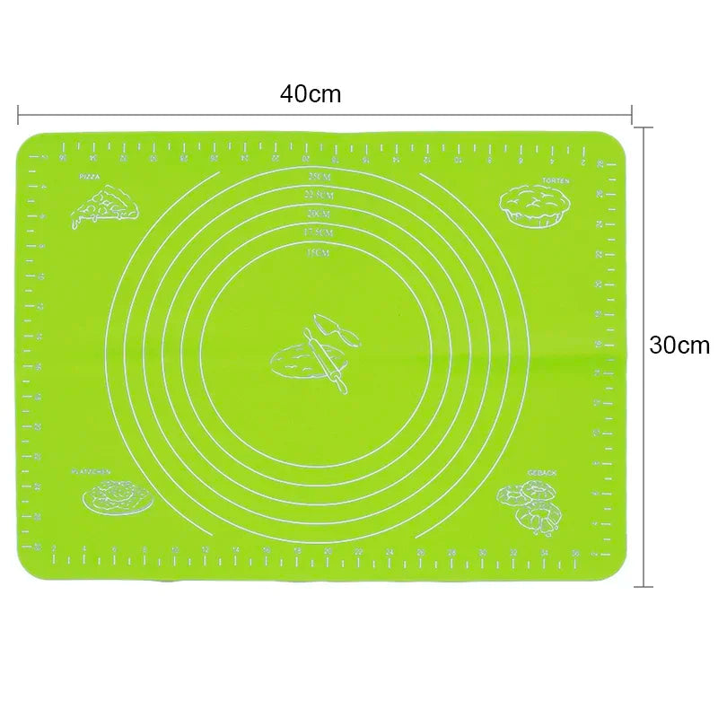 Silicone Non-Stick Rolling Mat Pastry Non-Slip Mat Kitchen Tools for Making Pastry Cakes Texture rolling pin Dough roller Baking