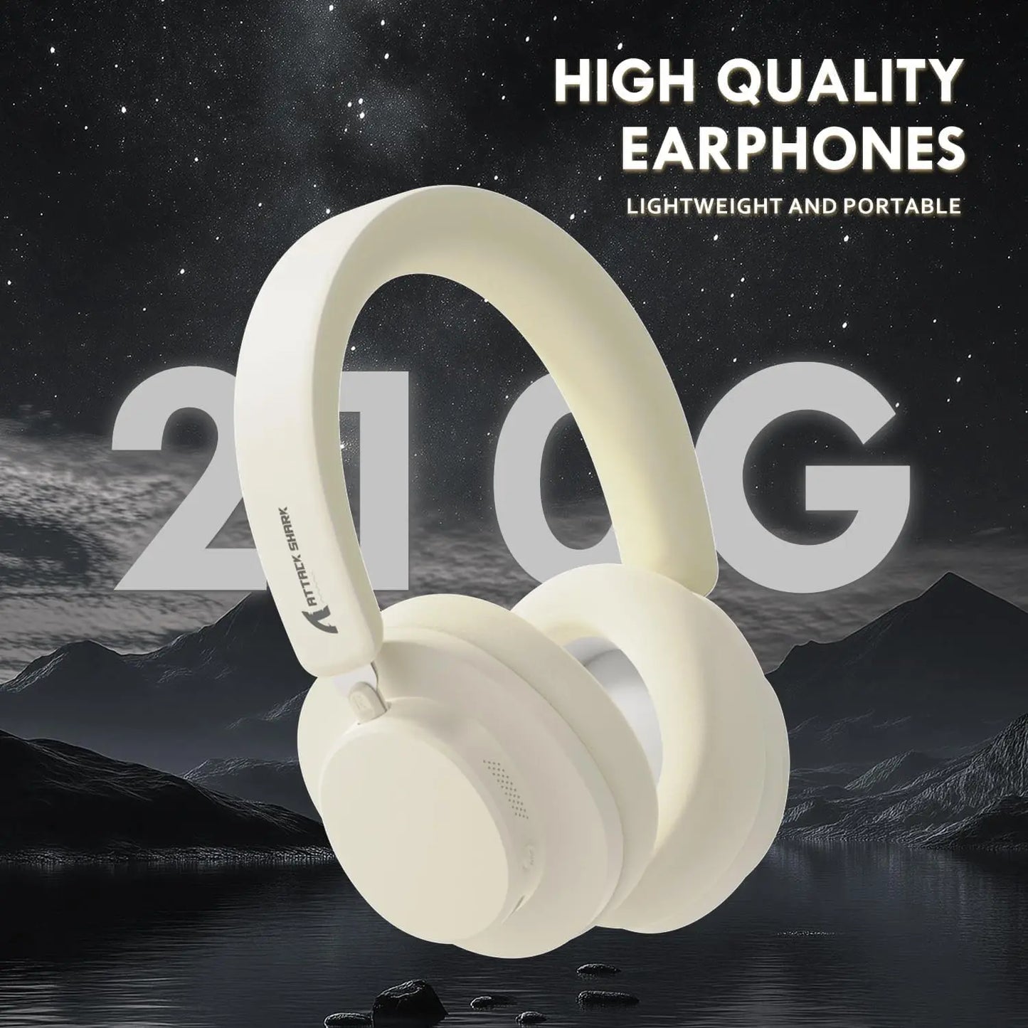 MAMBASNAKE x ATTACK SHARK G500 Wireless Over-ear Noise Canceling Headphones,Bluetooth ANC Gaming Headset