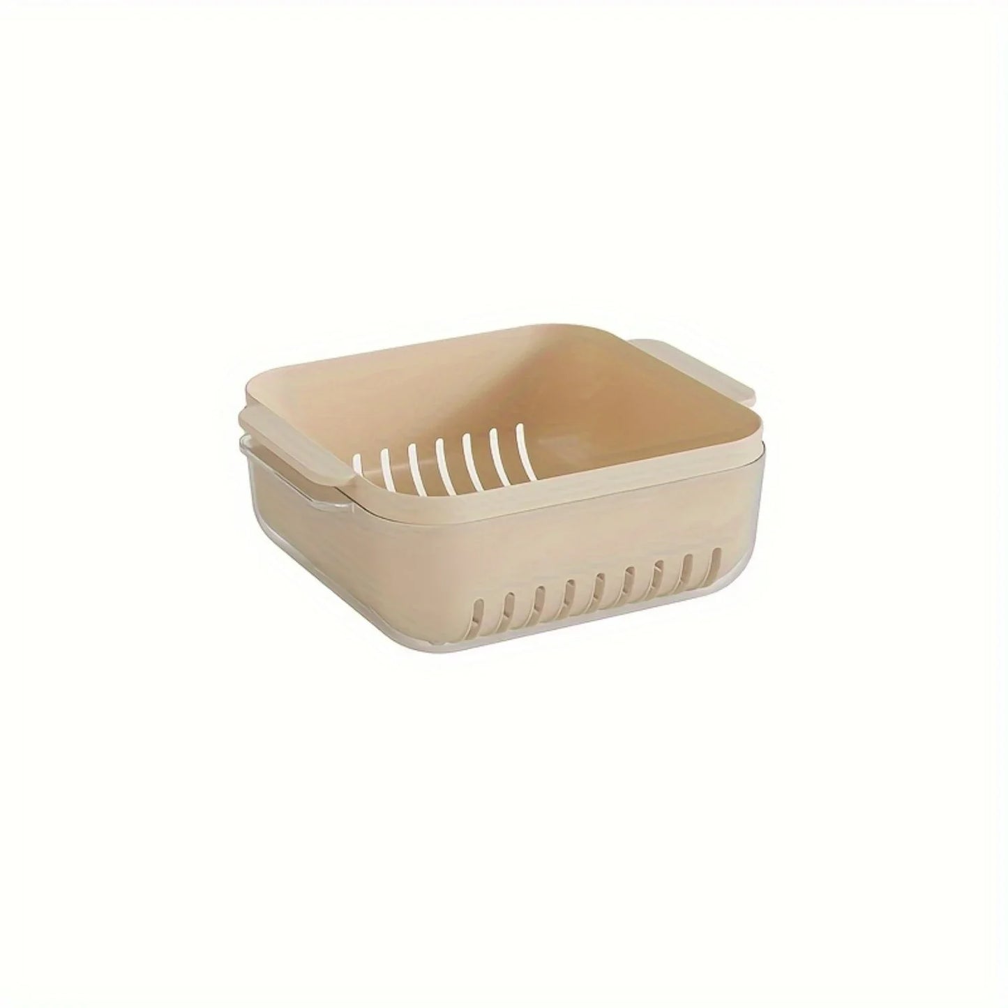 Colander Bowl Set, PET Plastic Drain Basket with Dual-Layer Mesh, Kitchen Strainer for Fruits, Vegetables, Salad, Pasta - Durabl