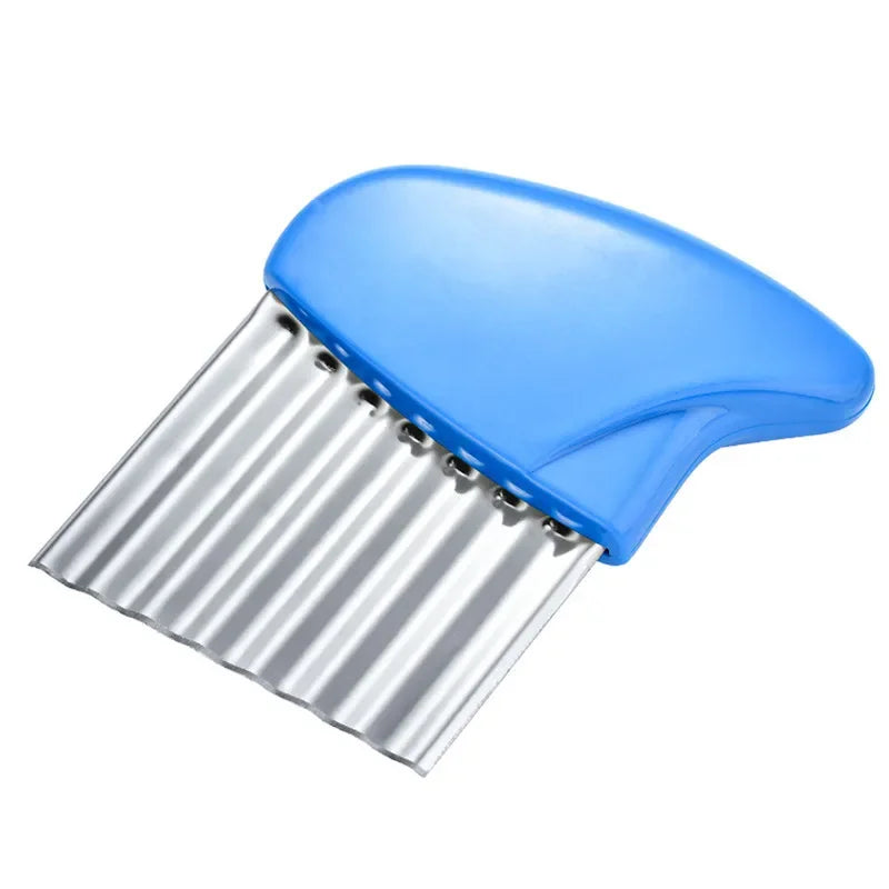 Potato Cutter Chip French Fry Maker Stainless Steel Wavy Knife French Fries Chopper Knife Chopper French Fry Kitchen Tools