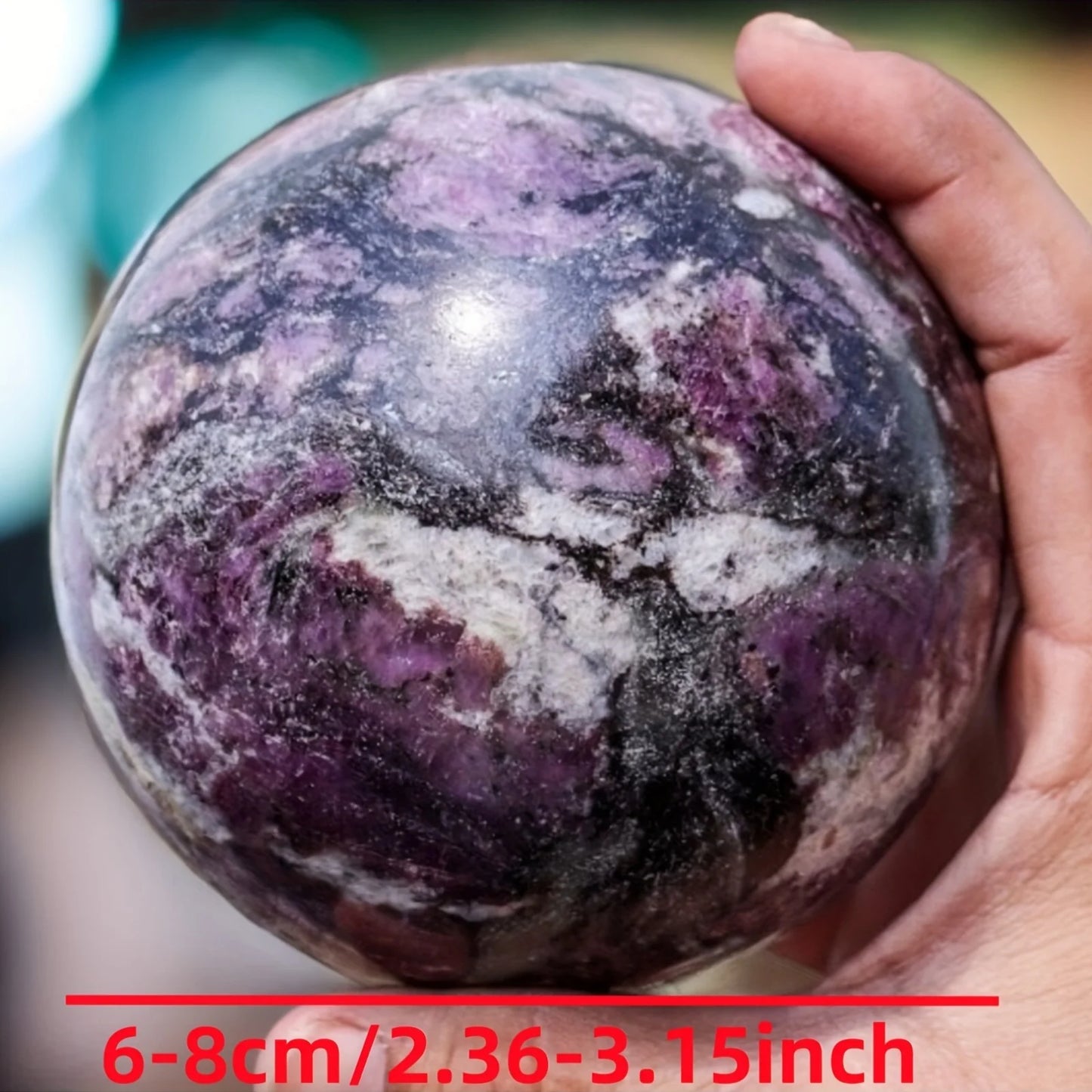 1PC plum blossom tourmaline ball, creative crystal gift, Home Decor and Gift for Valentine's Day