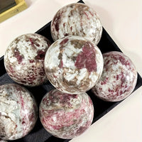 1PC plum blossom tourmaline ball, creative crystal gift, Home Decor and Gift for Valentine's Day