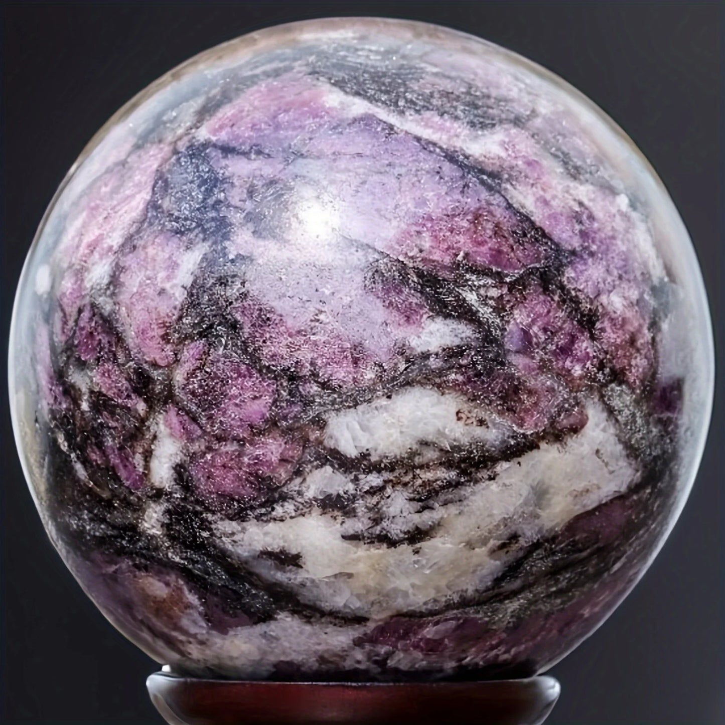 1PC plum blossom tourmaline ball, creative crystal gift, Home Decor and Gift for Valentine's Day