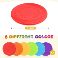 s Flying Disc 7 Inch Silicone Flying Disks Bulk for  Dog Outdoor Backyard Lawn School Teaching Early Education Sports Games Part