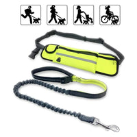 Pet Dog Leash Running Multi-functional Belt Bag Harness Collar Jogging Leading Adjustable Leashes Reflective Traction Belt Rope
