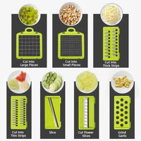 Household multi-function chopper slicing, shredding and dicing fast chopper 14/16-piece set chopper is suitable for the kitchen