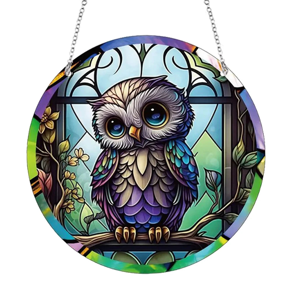 Suncatcher Butterfly Acrylic Window Wall Hanging Ornament Peacock Home Decoration Panel for Garden Corridors and Home Decoration