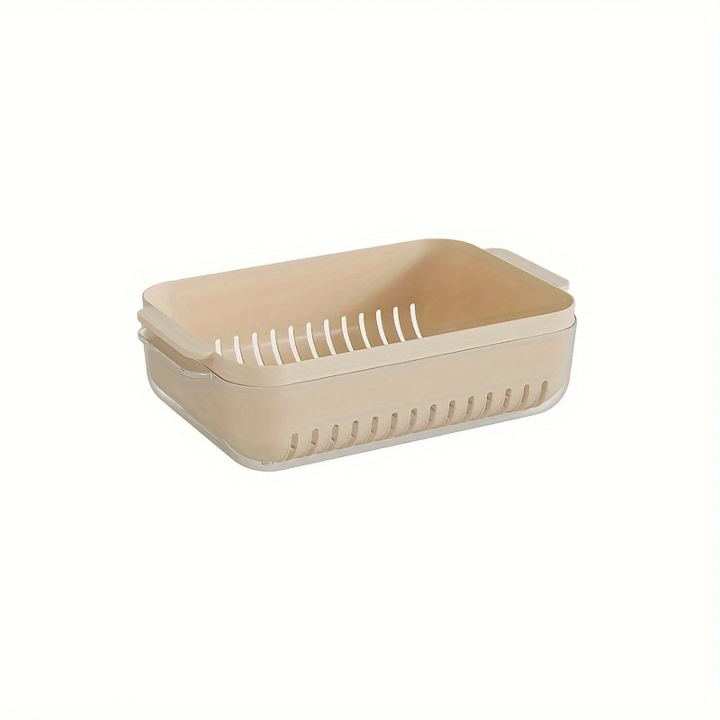 Colander Bowl Set, PET Plastic Drain Basket with Dual-Layer Mesh, Kitchen Strainer for Fruits, Vegetables, Salad, Pasta - Durabl