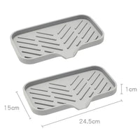 Sink Silicone Tray With drain Soap Sponge Storage Holder Countertop Sink Scrubber Brush Soap Storage Rack Kitchen Organizer