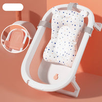 Foldable Baby Bathtub Multifunctional Newborn Bathtub Portable Travel Baby Tub Pillow Infant Anti-Slip Soft Comfort Body Cushion
