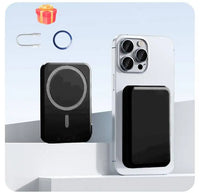"Lightweight Magnetic Power Bank: 10000mAh, Fast Charging +FCC Certified. Perfect for iPhone 16/17!"