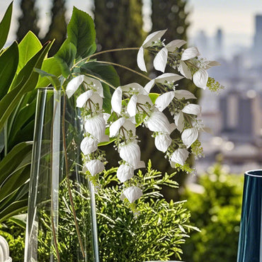 Pack of 2 Artificial Flowers 13.3in Pu Real Touch Flowers Fake Tropical Orchid Plant for Tall Vase for Home Wedding