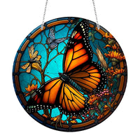 Suncatcher Butterfly Acrylic Window Wall Hanging Ornament Peacock Home Decoration Panel for Garden Corridors and Home Decoration