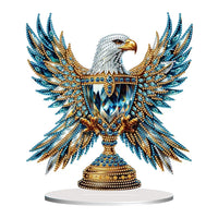 Acrylic Special Shape Eagle Table Top Diamond Painting Ornament Kits 5D DIY Diamond Art Tabletop Decorations Bedroom Table Decor
