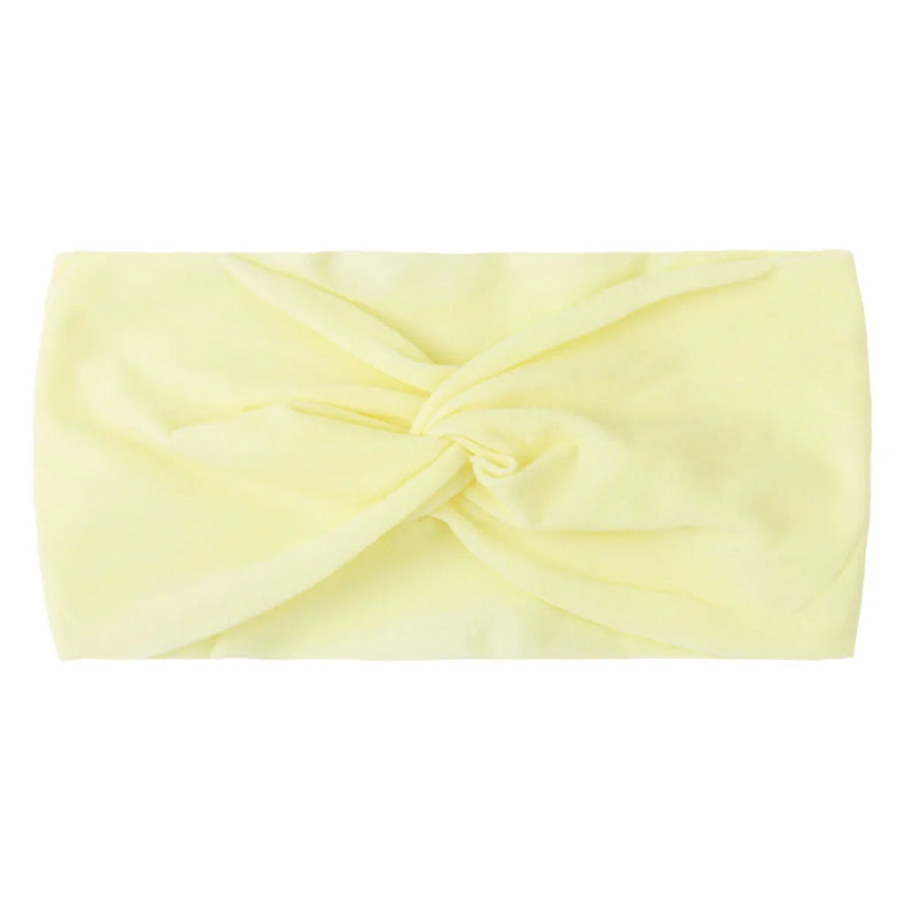 1 PCS Spring Summer Candy Color Baby Headband Girls Twisted Knotted Soft Elastic Baby Girl Headbands Hair Accessories