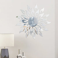 Removable 3D Sun Pattern Mirror Surface Wall Sticker for Home Decor