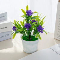 Artificial flowers Bonsai Vase for Home Decoration Mini Potted Festival Wedding Ornamental Flowerpots Bathroom Windowsill Plants