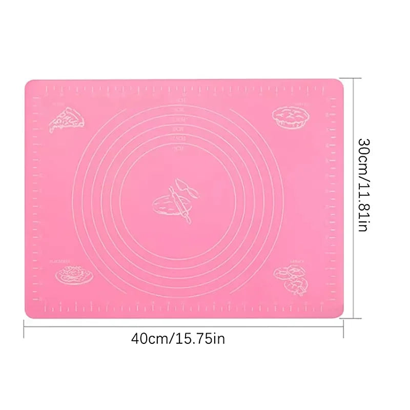 Silicone Non-Stick Rolling Mat Pastry Non-Slip Mat Kitchen Tools for Making Pastry Cakes Texture rolling pin Dough roller Baking