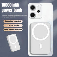 "Lightweight Magnetic Power Bank: 10000mAh, Fast Charging +FCC Certified. Perfect for iPhone 16/17!"