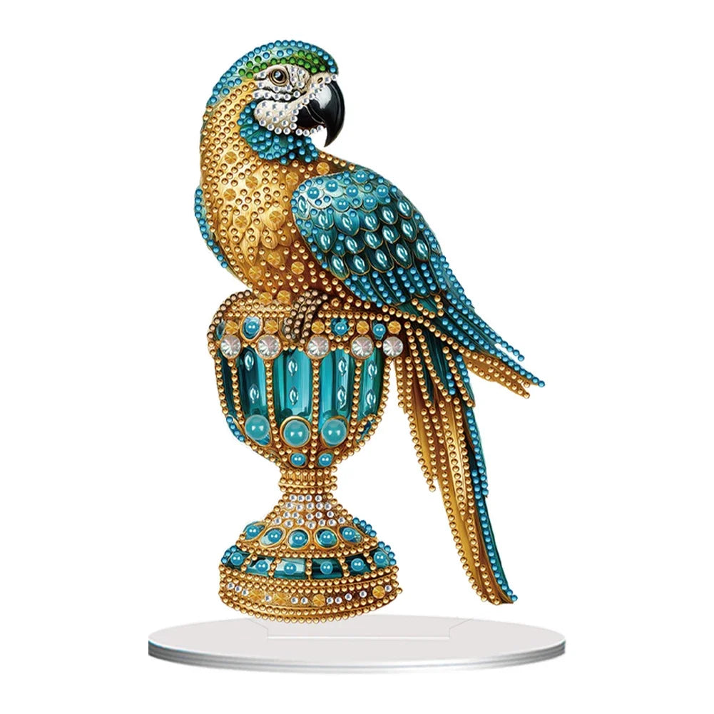 Acrylic Special Shape Eagle Table Top Diamond Painting Ornament Kits 5D DIY Diamond Art Tabletop Decorations Bedroom Table Decor