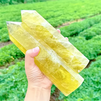 1pc Natural crystal yellow quartz column, yellow quartz rod, beautiful home decoration pyramid