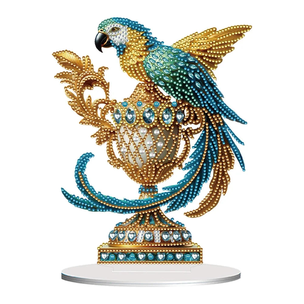 Acrylic Special Shape Eagle Table Top Diamond Painting Ornament Kits 5D DIY Diamond Art Tabletop Decorations Bedroom Table Decor