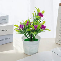 Artificial flowers Bonsai Vase for Home Decoration Mini Potted Festival Wedding Ornamental Flowerpots Bathroom Windowsill Plants