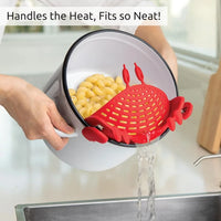 Crab Clip on Filter - Red Crab pasta strainer, noodle strainer, cute kitchen accessories, cool kitchen gadgets