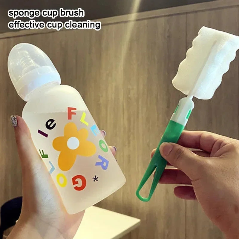 Milk Drinking Plastic Bottle Cup Bottle Flower Cute Bottle Straw Water Children For Baby Cartoon Adult Feeding Suitable Pacifier