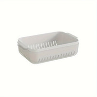 Colander Bowl Set, PET Plastic Drain Basket with Dual-Layer Mesh, Kitchen Strainer for Fruits, Vegetables, Salad, Pasta - Durabl