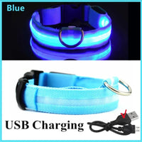 3 Modes Dog Luminous Charge Collar Led Usb Dogs Collars Detachable Night Led Glow Dog Loss Prevention Collar Pet Accessories