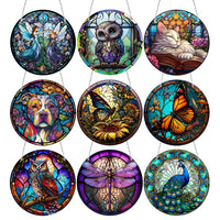 Suncatcher Butterfly Acrylic Window Wall Hanging Ornament Peacock Home Decoration Panel for Garden Corridors and Home Decoration