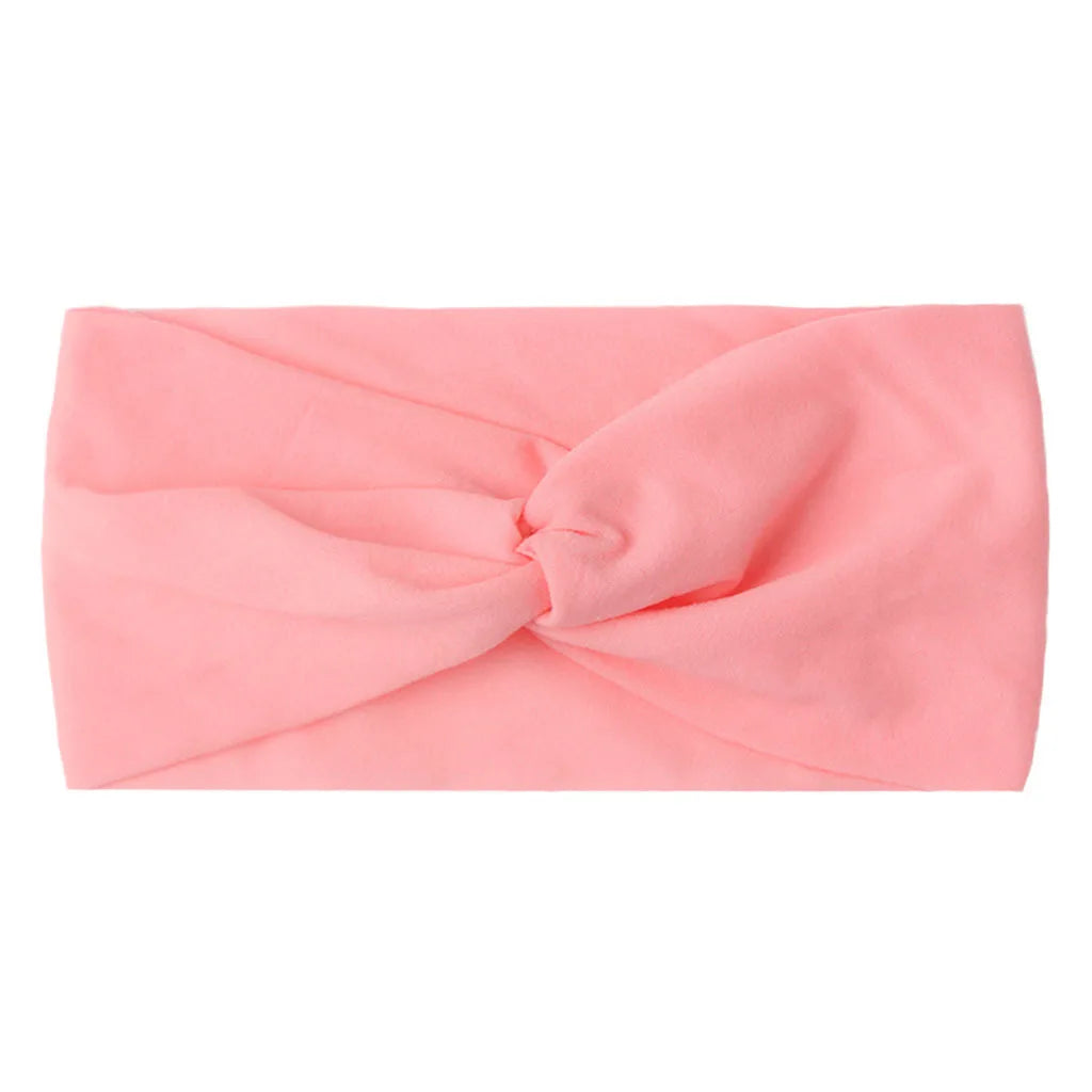 1 PCS Spring Summer Candy Color Baby Headband Girls Twisted Knotted Soft Elastic Baby Girl Headbands Hair Accessories