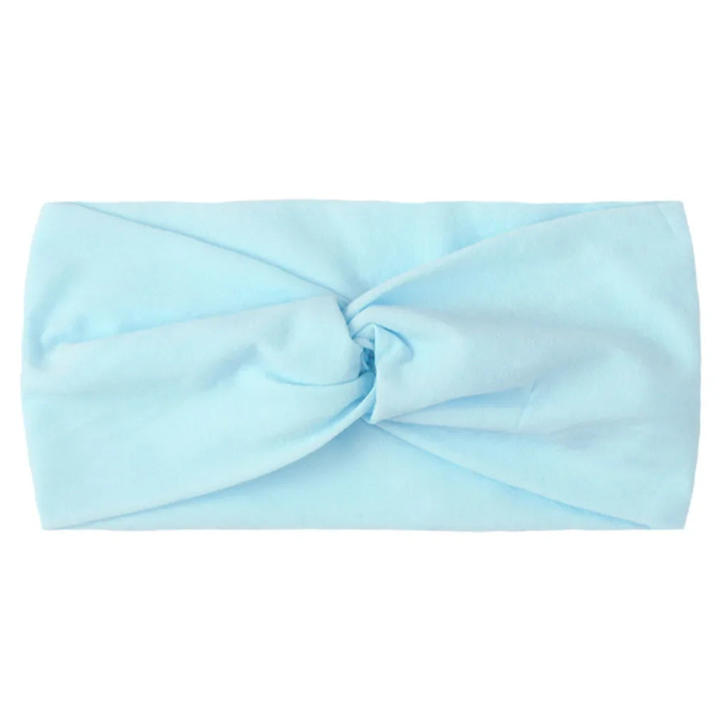 1 PCS Spring Summer Candy Color Baby Headband Girls Twisted Knotted Soft Elastic Baby Girl Headbands Hair Accessories