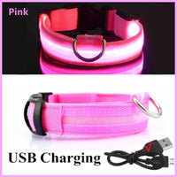3 Modes Dog Luminous Charge Collar Led Usb Dogs Collars Detachable Night Led Glow Dog Loss Prevention Collar Pet Accessories