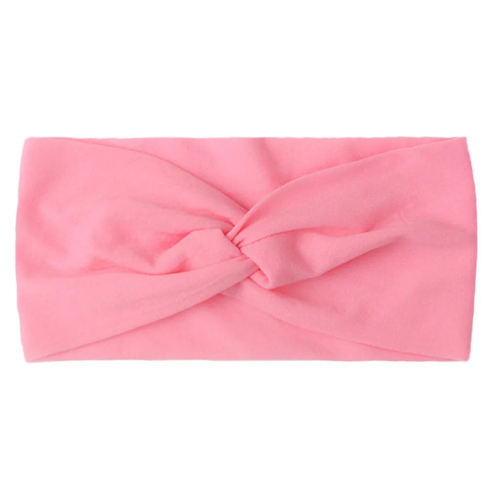 1 PCS Spring Summer Candy Color Baby Headband Girls Twisted Knotted Soft Elastic Baby Girl Headbands Hair Accessories