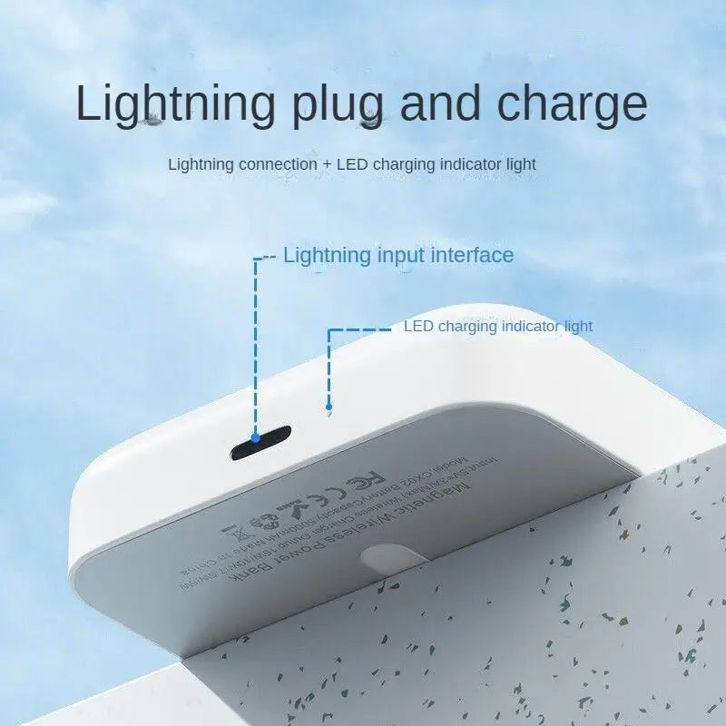"Lightweight Magnetic Power Bank: 10000mAh, Fast Charging +FCC Certified. Perfect for iPhone 16/17!"