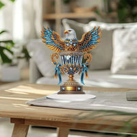 Acrylic Special Shape Eagle Table Top Diamond Painting Ornament Kits 5D DIY Diamond Art Tabletop Decorations Bedroom Table Decor