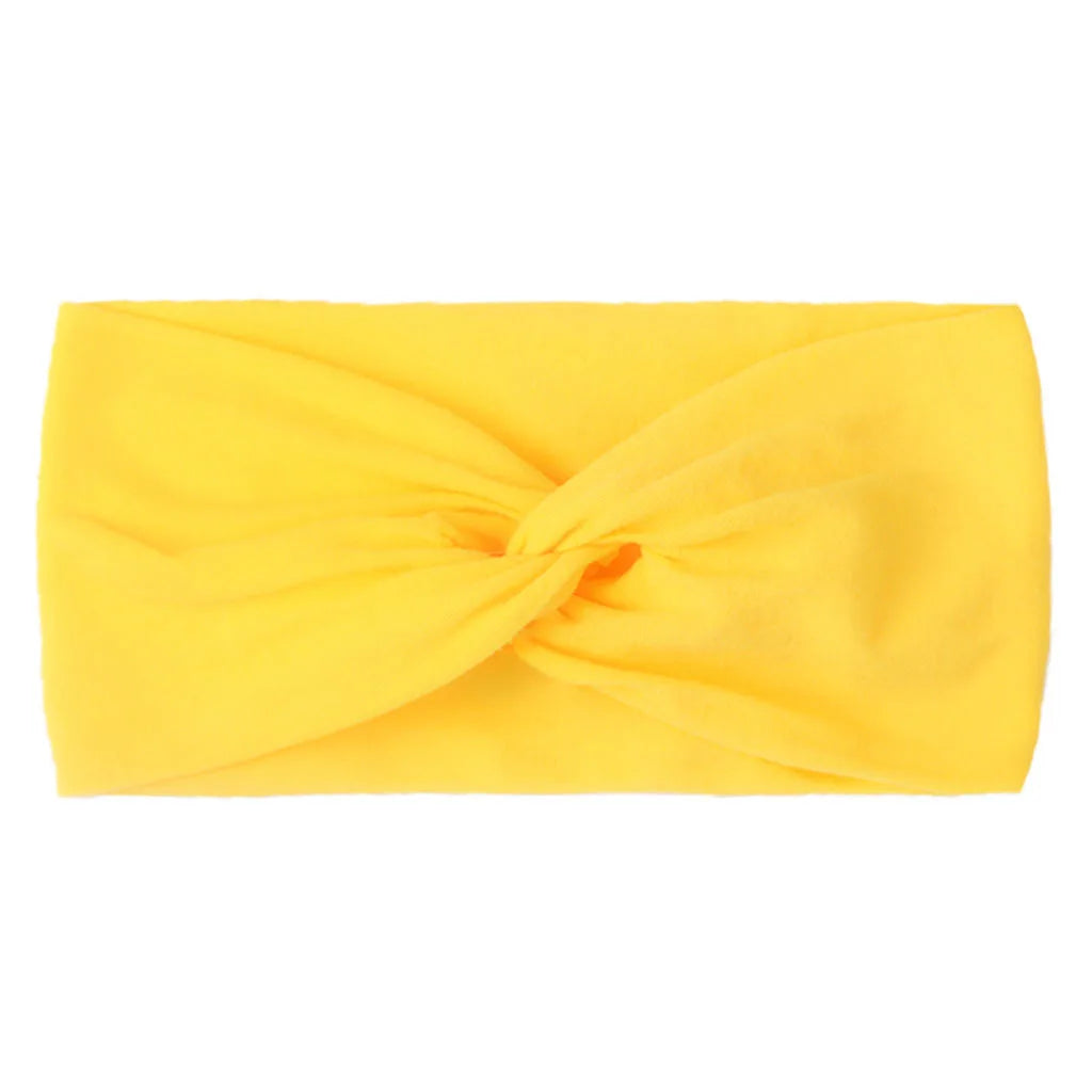1 PCS Spring Summer Candy Color Baby Headband Girls Twisted Knotted Soft Elastic Baby Girl Headbands Hair Accessories