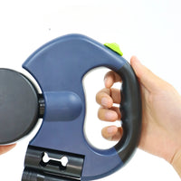 Automatic retractable two-end pet leash Dog leash with flashlight one tow two easy to walk your dog