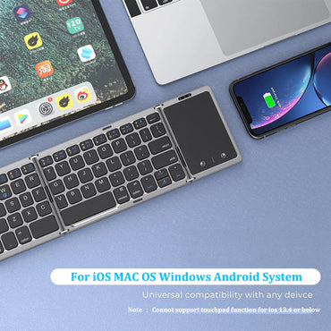 SEENDA Foldable Wireless Bluetooth Keyboard Rechargeable Folding Portable Keyboards for PC Mac Smartphone Windows iOS Android