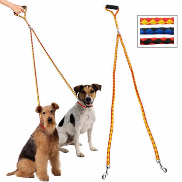 Pet Double Leash 360 Degree Rotation Knotless Pet Walking Leash With Double End Dog Walking Leash Nylon Free Safe Traction Ropes