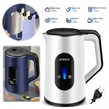 3L Stainless Steel Electric Digital Display Hot Water Boiler Auto-Shutoff Thermal Water Kettle Boil Water Pot Home Kitchen Tool