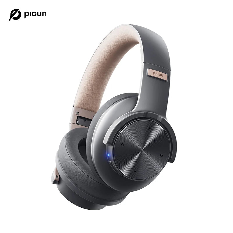 Picun B8 Bluetooth Headphones 120H Playtime Headset Wireless Bluetooth 3EQ Mode Low Latency Hands-Free Calls Over Ear Headphones