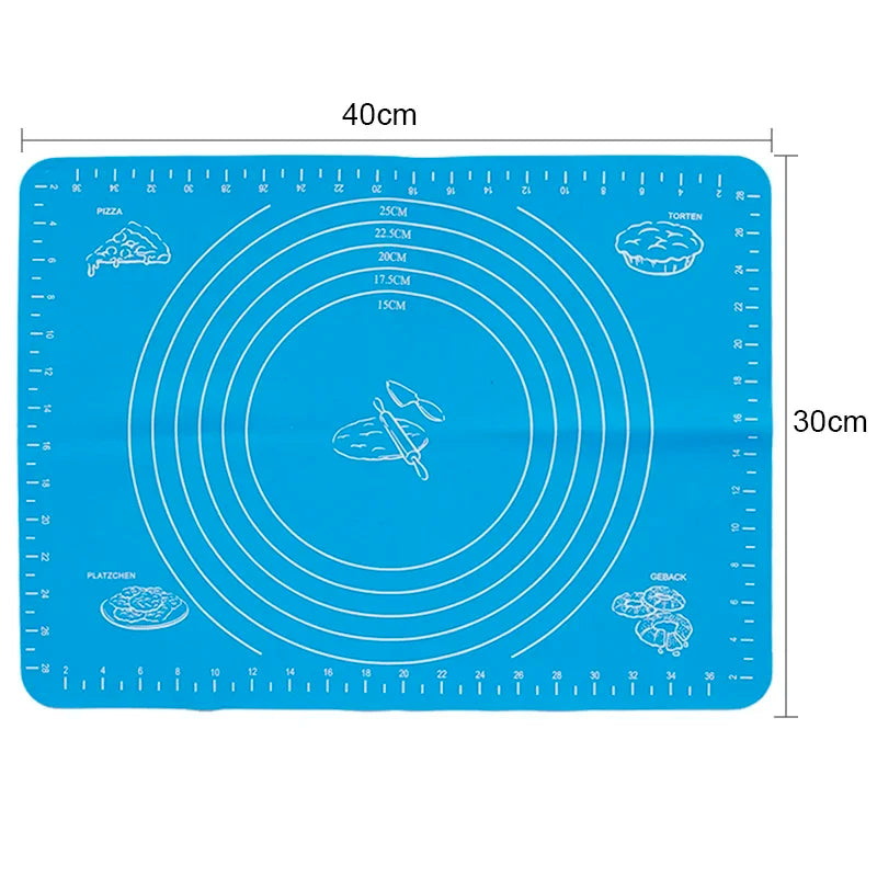 Silicone Non-Stick Rolling Mat Pastry Non-Slip Mat Kitchen Tools for Making Pastry Cakes Texture rolling pin Dough roller Baking